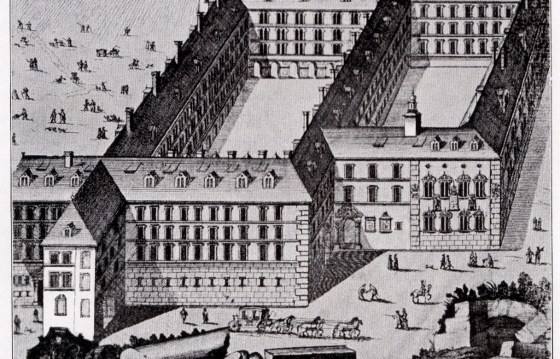 Alter Kupferstich, welcher das Grazer Jesuitencollegium und die Alte Universität zeigt - Foto: Priesterseminar